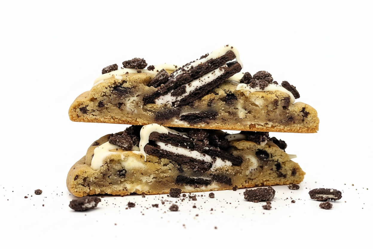 Oreo Stuffed Cookie - White Background